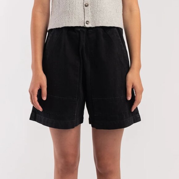 Micaela Greg Pants - Micaela Greg Field Short Faded Black Size Small